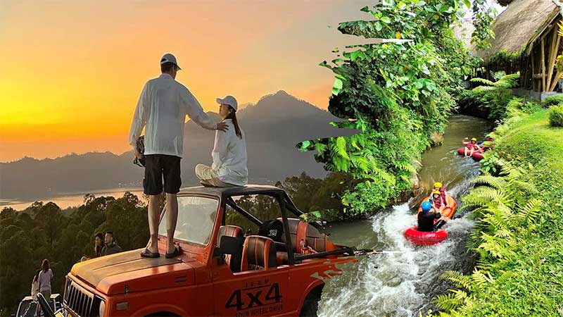 Cave Lazy Tubing Bali and Sunrise Jeep Tour